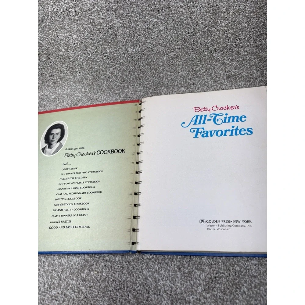 Vintage‎ 1972 Betty Crocker's All-Time Favorites Spiral HC Golden 2nd printing